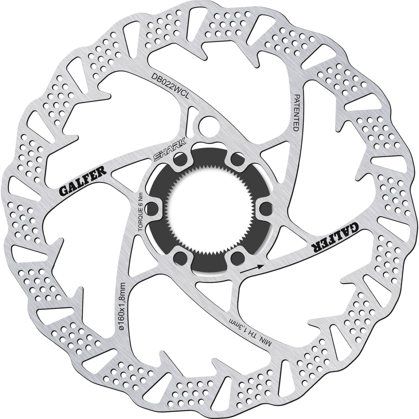 Brake Rotor Shark Center-Lock System 160x1.8MM