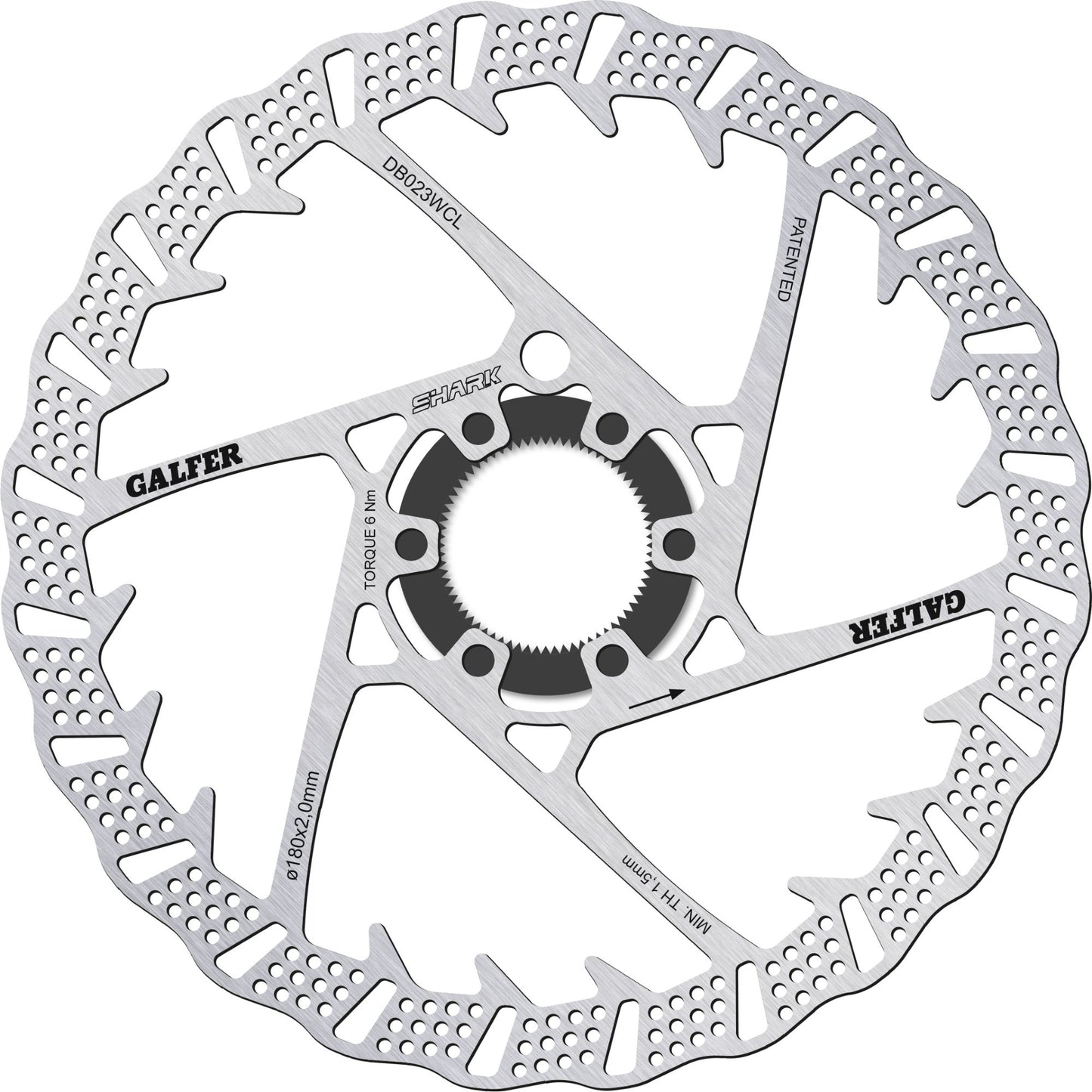 Brake Rotor Shark Center-Lock System 180x2MM