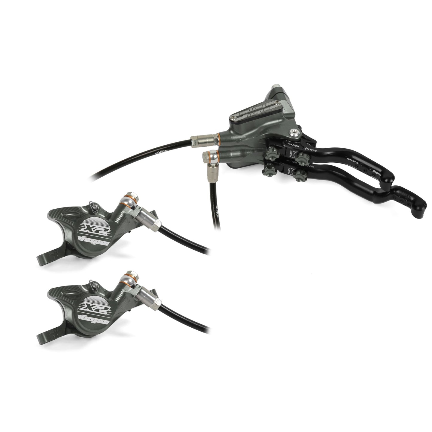 Hope Brake Tech 3 Duo X2 No Rotor RH Smoke
