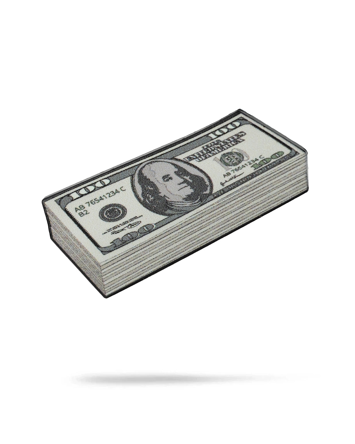 Cash Stack Ball Marker featuring a realistic design of stacked hundred-dollar bills, perfect for golfers who want to add flair to their game.