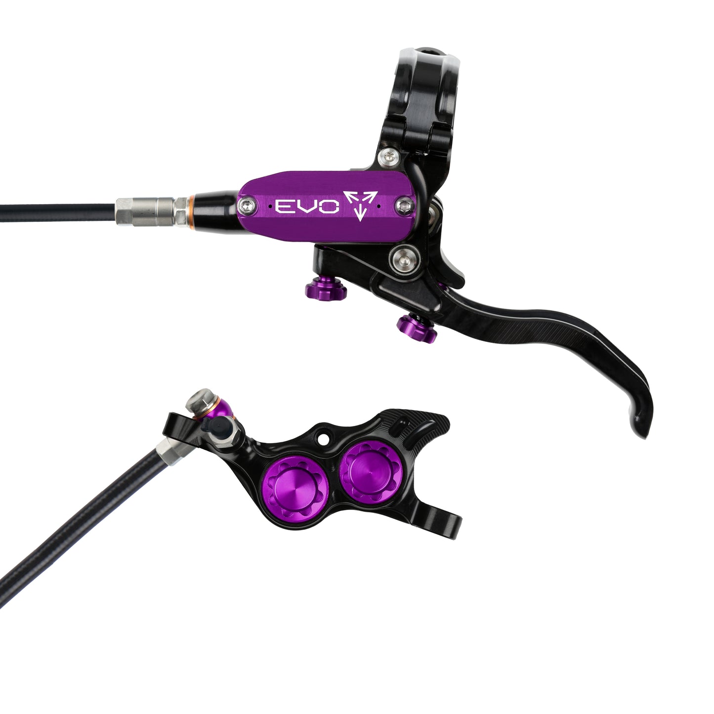 Hope Brake EVO TR4 No Rotor LH- Black/Purple