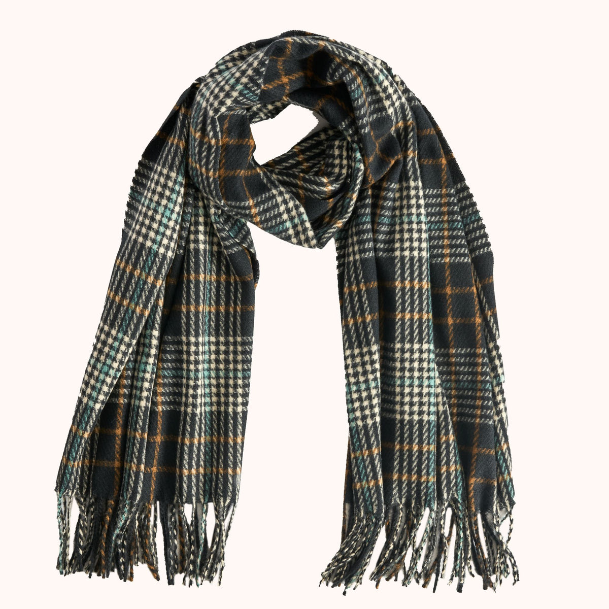 SALEM-PLAID WOVEN SCARF