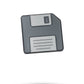 Floppy disc ball marker featuring a retro design, perfect for golfers.