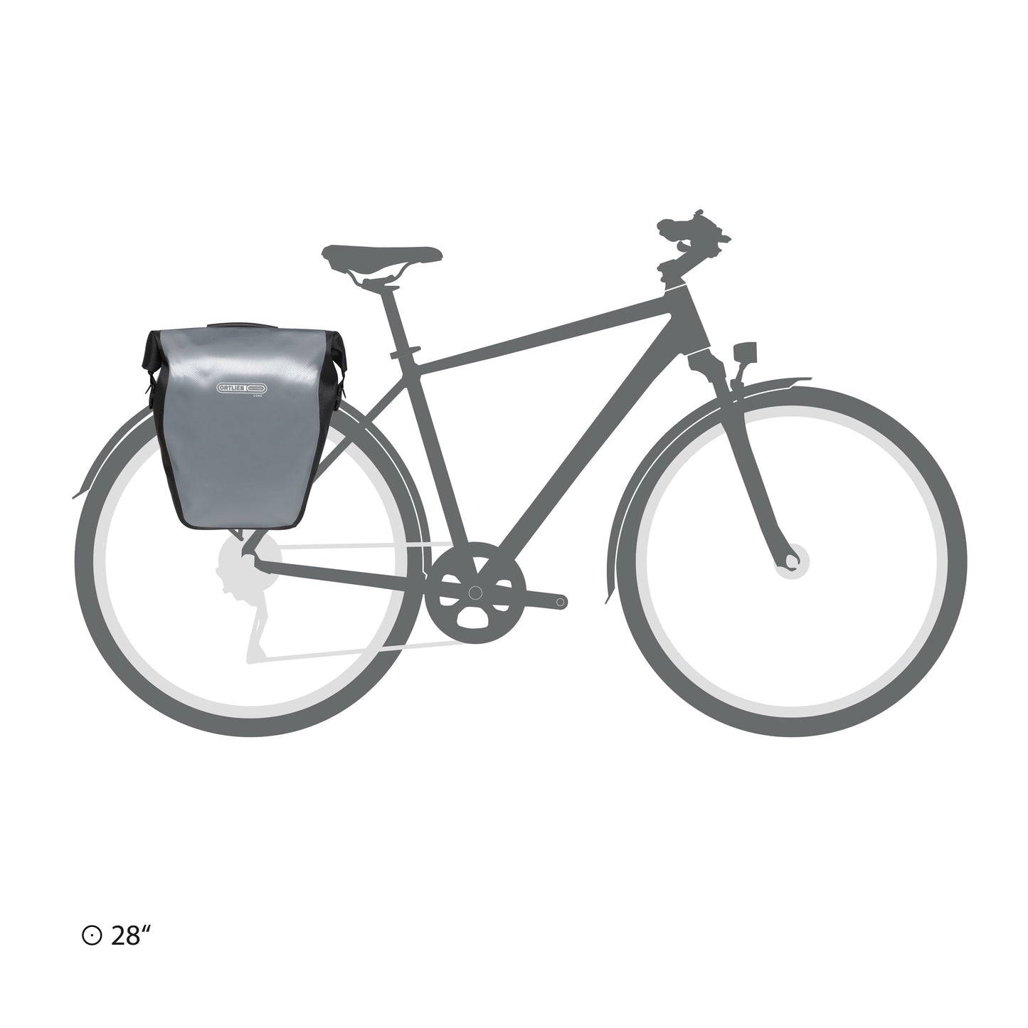 ORTLIEB PANNIER BACK-ROLLER CORE QL2.1 ALU GREY 20L