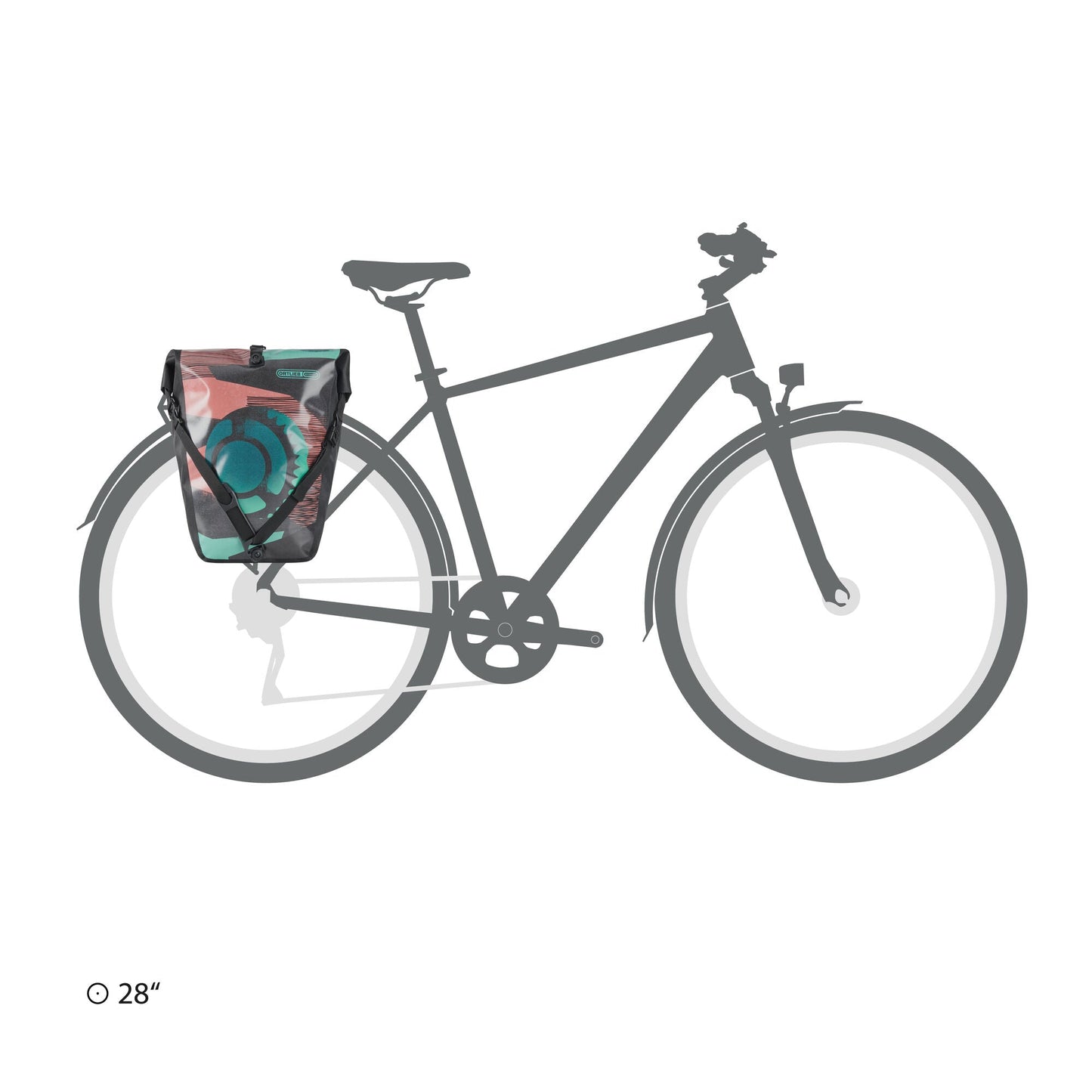 ORTLIEB PANNIER BACK-ROLLER DESIGN JELLYFISH QL2.1 WHITE-BLACK 20L