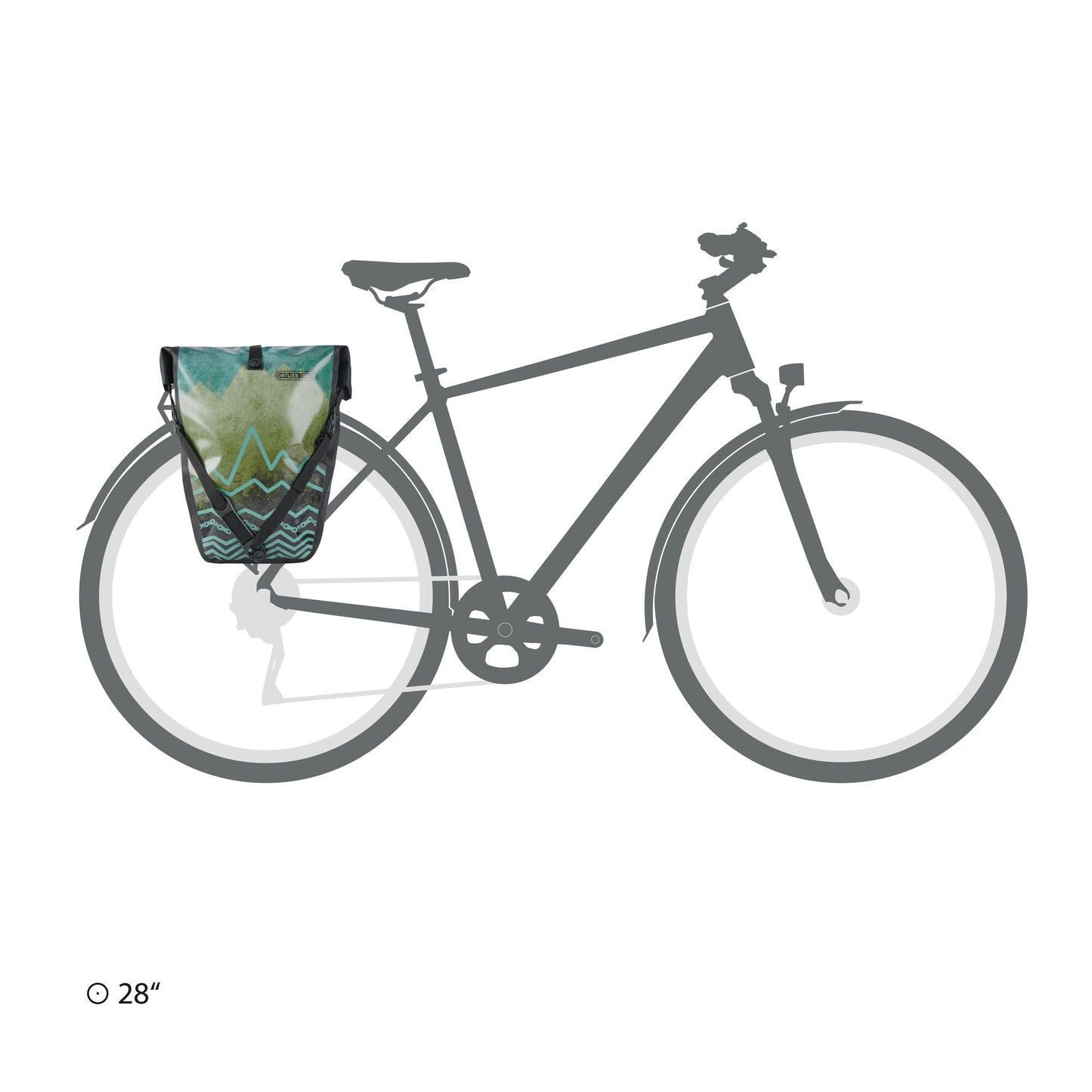 ORTLIEB PANNIER BACK-ROLLER DESIGN JELLYFISH QL2.1 WHITE-BLACK 20L