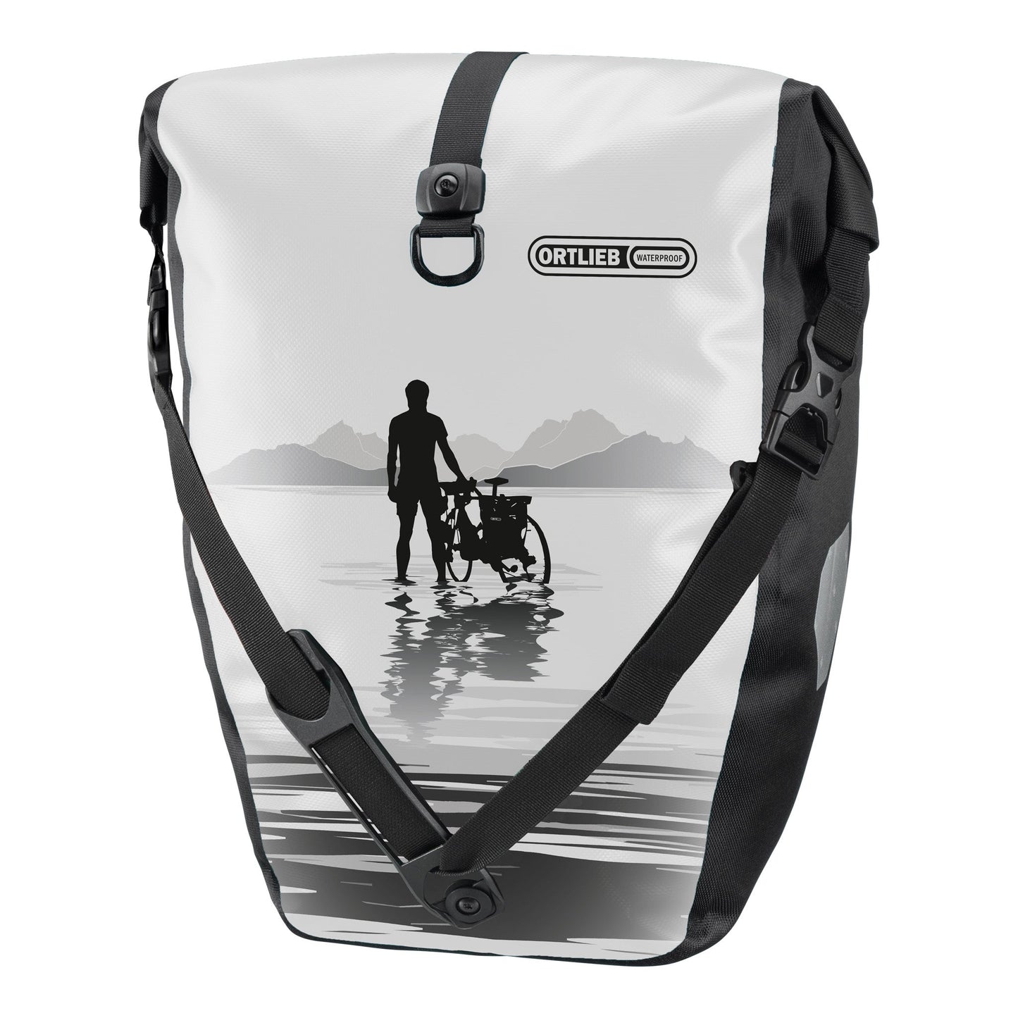 ORTLIEB PANNIER BACK-ROLLER DESIGN JELLYFISH QL2.1 WHITE-BLACK 20L
