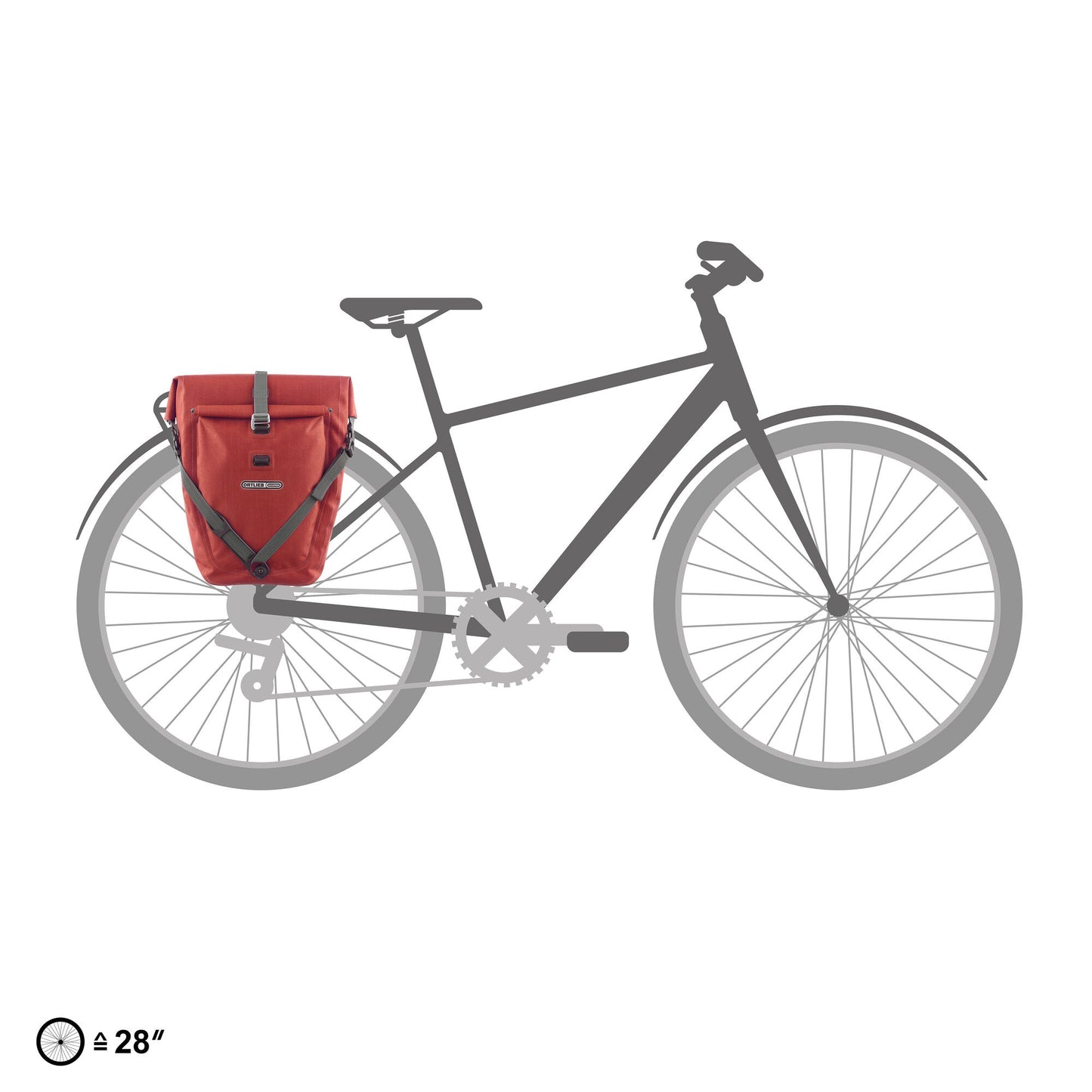 ORTLIEB PANNIER BACK ROLLER PLUS QL2.1 DARK CHILI 20L