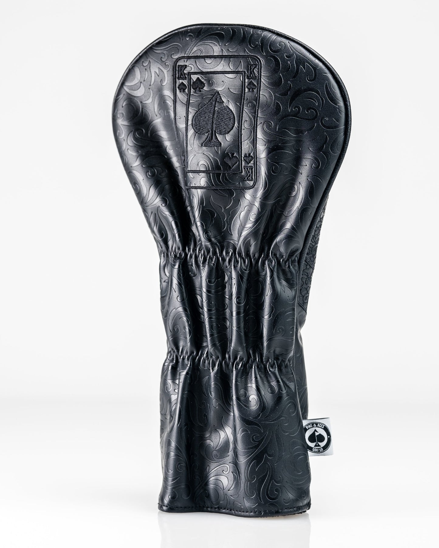 Blackout King of Spades driver cover featuring a sleek black design with a spade emblem, perfect for stylish golf enthusiasts.
