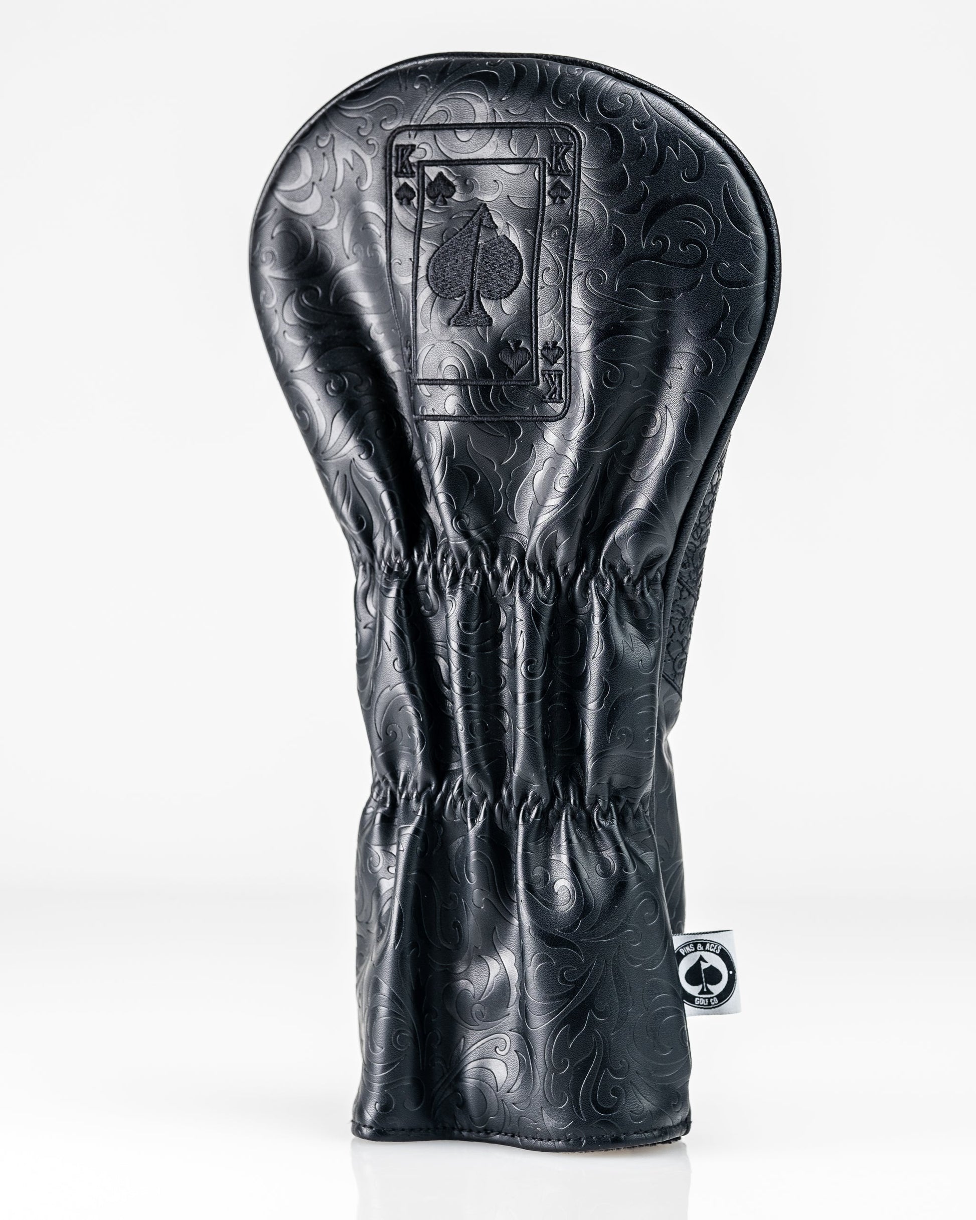 Blackout King of Spades driver cover featuring a sleek black design with a spade emblem, perfect for stylish golf enthusiasts.
