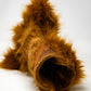 Highland Cow driver cover featuring a realistic design in brown and white, suitable for golf clubs.