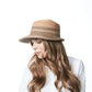 CAYLEE-CASQUETTE LARGE BICOLORE AVEC UN DETAIL EN PAILLE