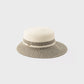 CAYLEE-CASQUETTE LARGE BICOLORE AVEC UN DETAIL EN PAILLE