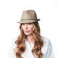 FANCIA FEDORA AVEC CORDELETTE DE CUIR