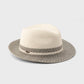 FULVIO-FEDORA COURT BICOLORE AVEC  DETAIL DE PAILLE