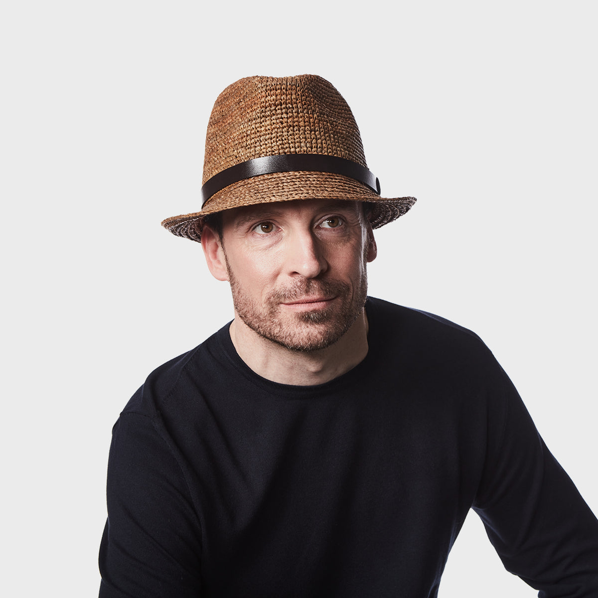 CARL  FEDORA AVEC CUIR