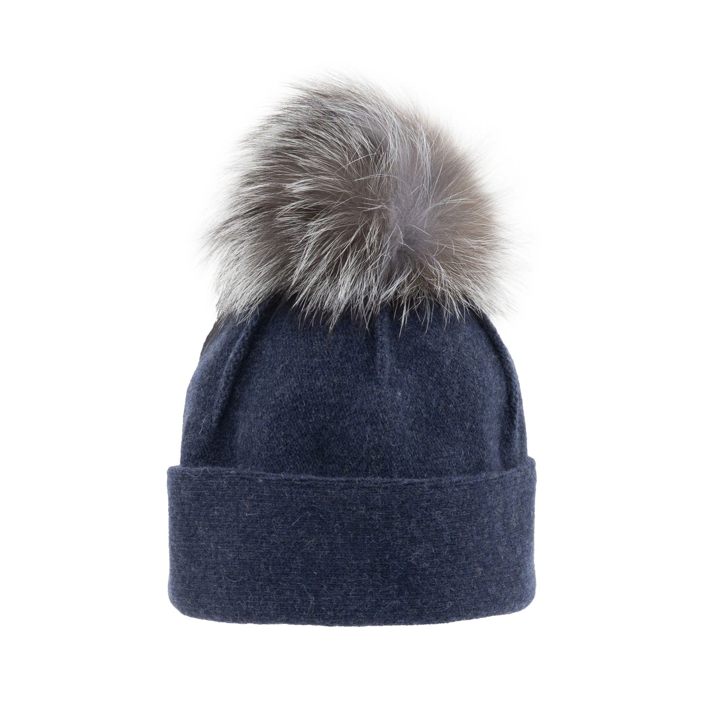 ORWEL-P ORMOS BONNET PLISSÉ AVEC POMPON EN FOURRURE RECYCLÉE