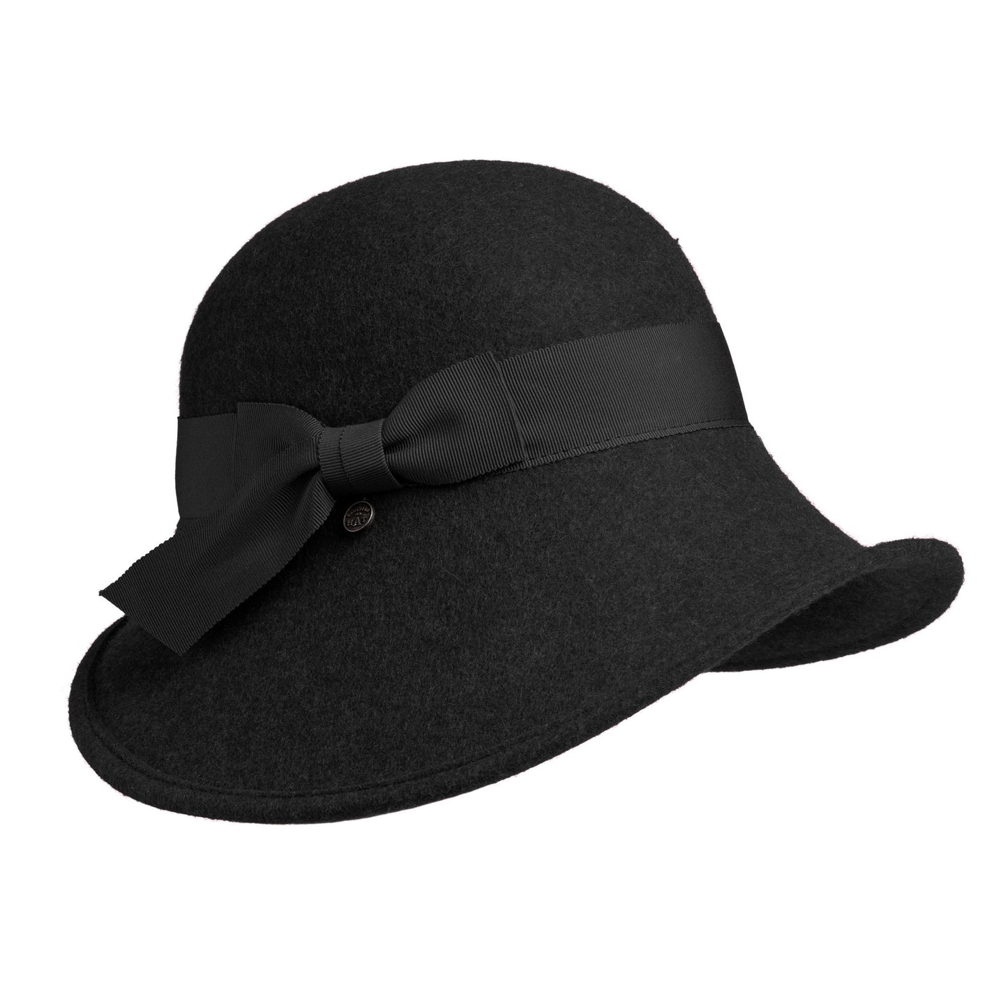 ROSE- GRAND CLOCHE EN LAINE AVEC NOEUD