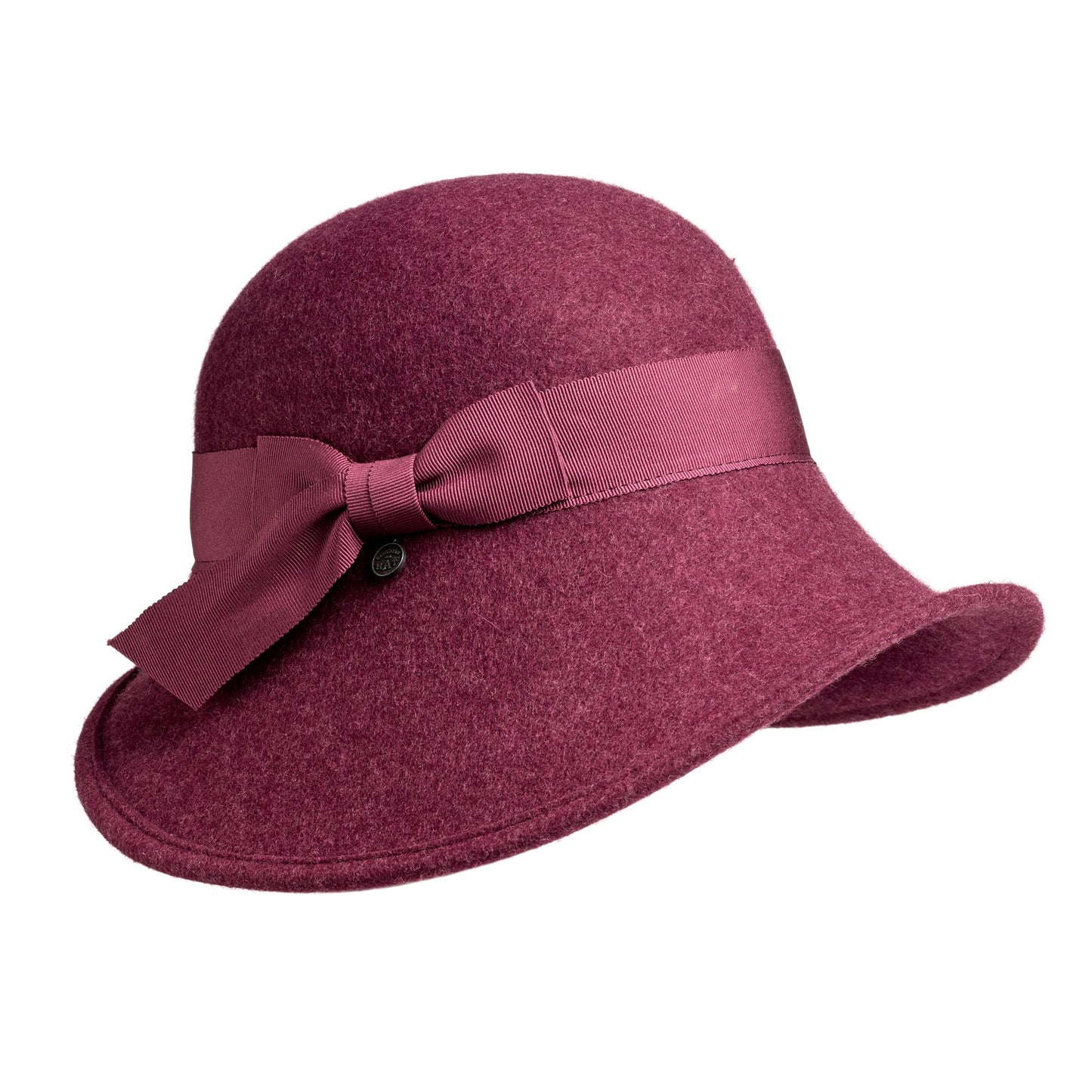 ROSE- GRAND CLOCHE EN LAINE AVEC NOEUD