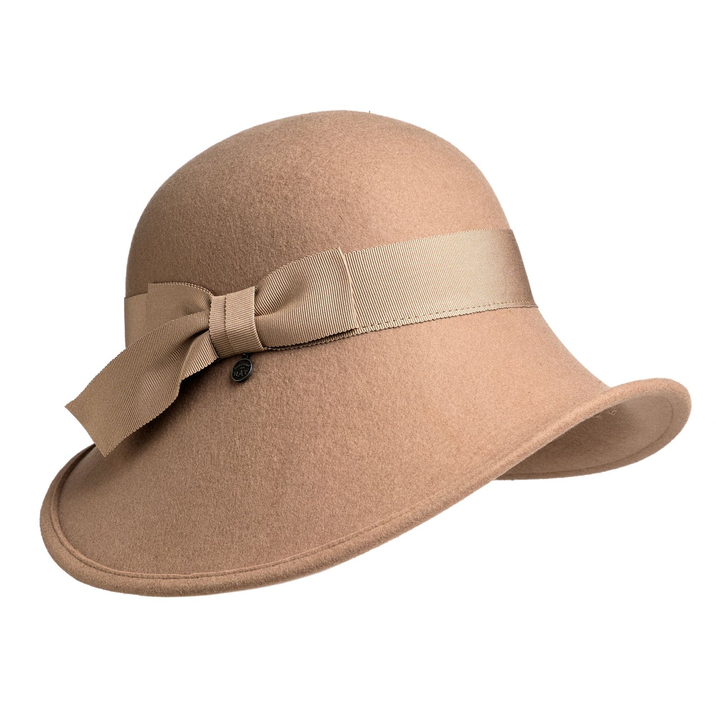 ROSE- GRAND CLOCHE EN LAINE AVEC NOEUD
