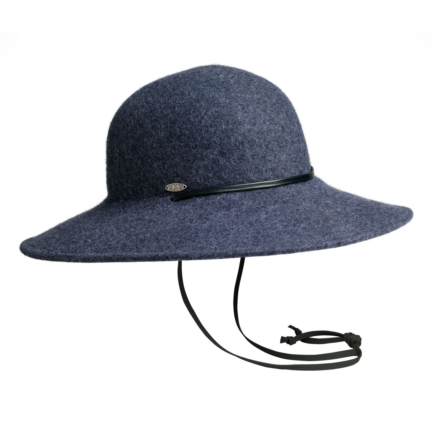 CATHY CS - CHAPEAU MOU AVEC MENTONNIÈRE EN CUIR