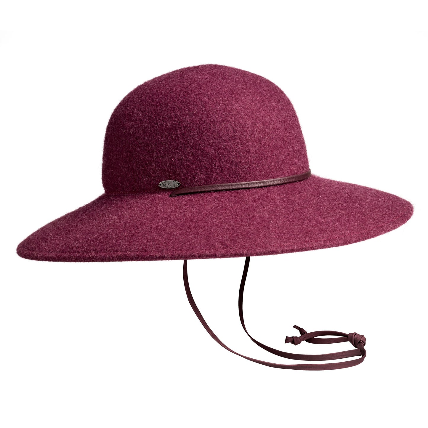 CATHY CS - CHAPEAU MOU AVEC MENTONNIÈRE EN CUIR