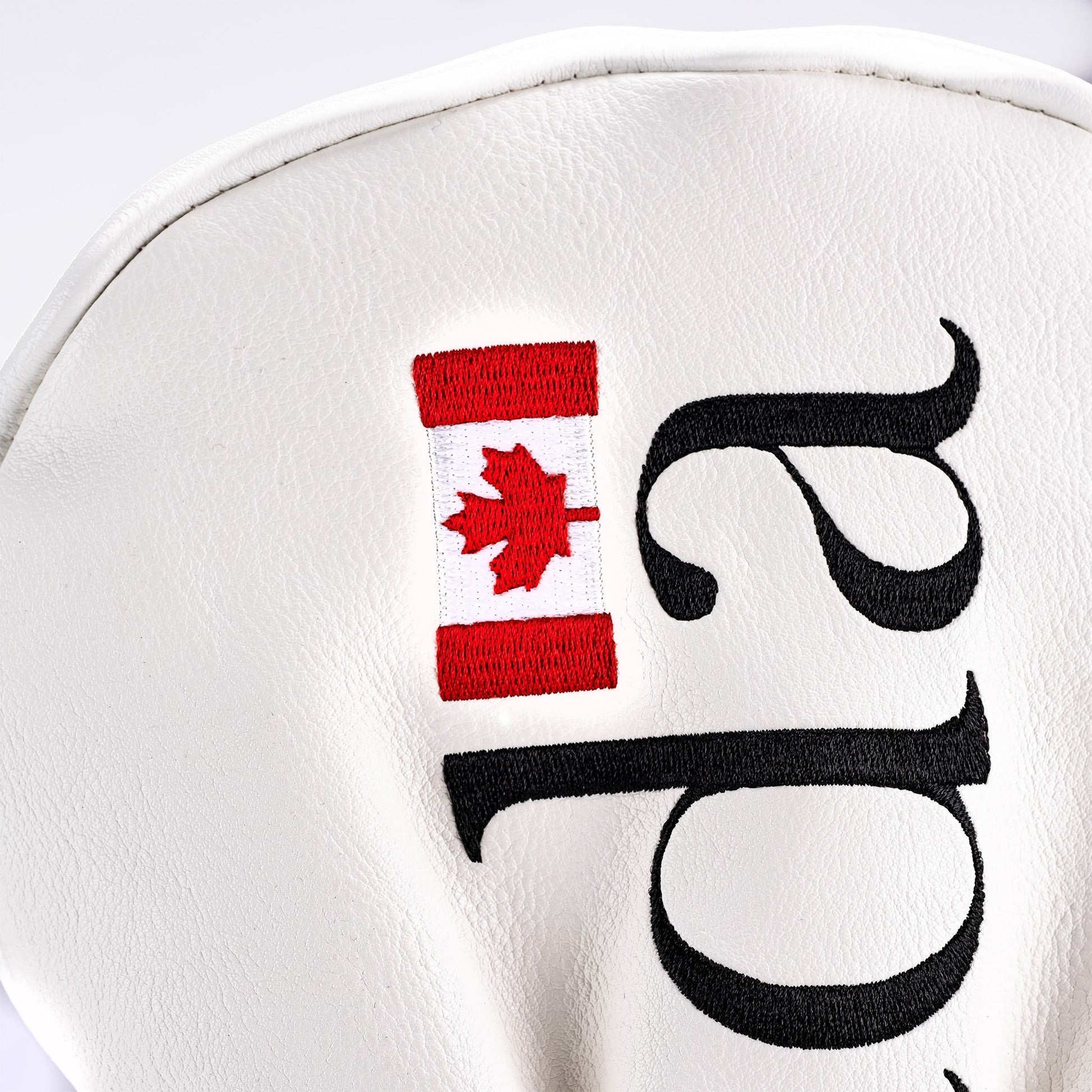 "Canada Driver Cover featuring a detailed Canadian flag design."