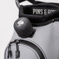 Player Preferred™ Cart Bag in Flat Ash color, featuring multiple pockets and a stylish design suitable for golf use.
