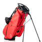 Bold red Player Preferred™ Golf Bag featuring a Coca-Cola design, designed for style and functionality on the golf course.