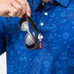 NASA Polo in navy blue with embroidered logo, featuring a classic collar and short sleeves.