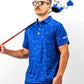 NASA polo shirt in navy blue with a classic collar and embroidered NASA logo on the chest, displayed on a neutral background.