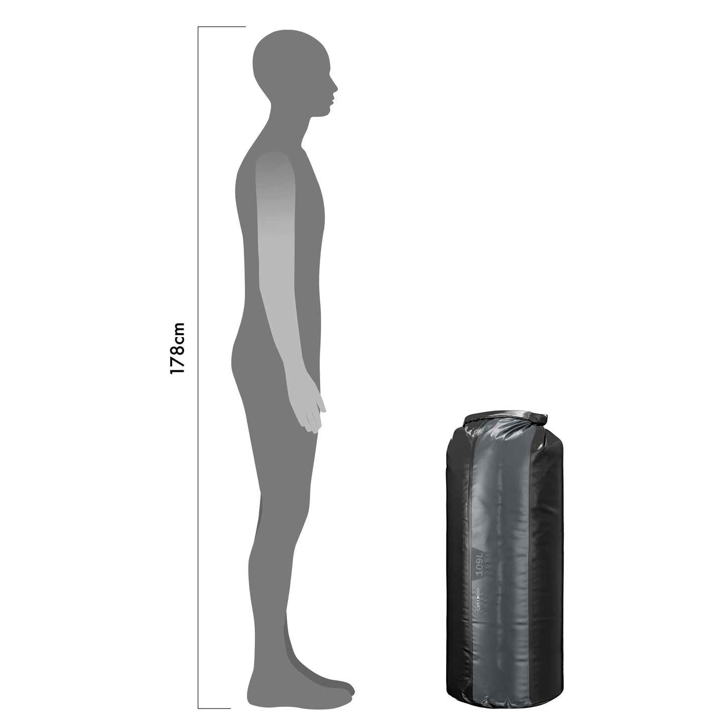 ORTLIEB DRY BAG PD350 NO VALVE BLACK/SLATE 5L