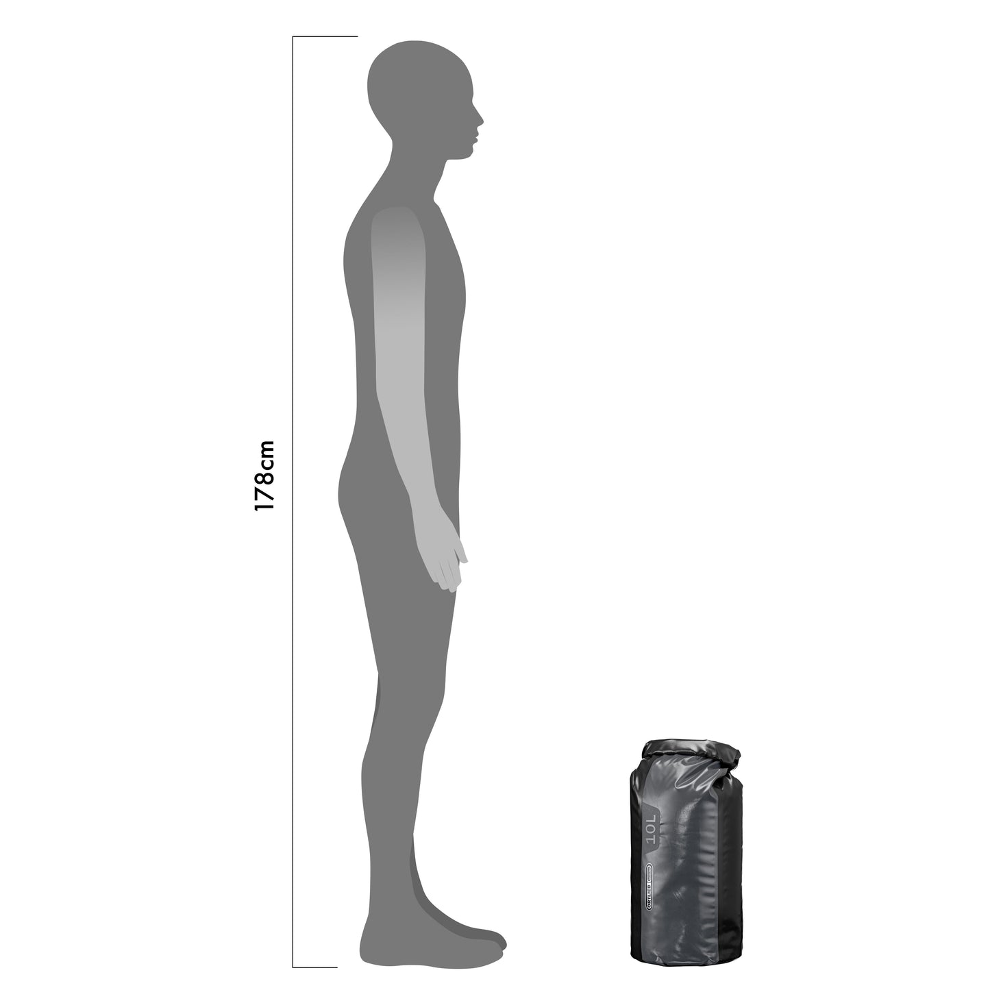 ORTLIEB DRY BAG PD350 NO VALVE BLACK/SLATE 5L