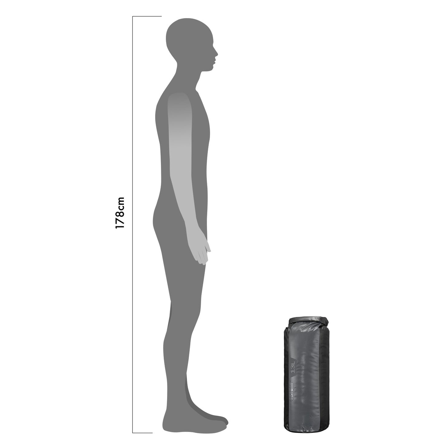 ORTLIEB DRY BAG PD350 NO VALVE BLACK/SLATE 5L