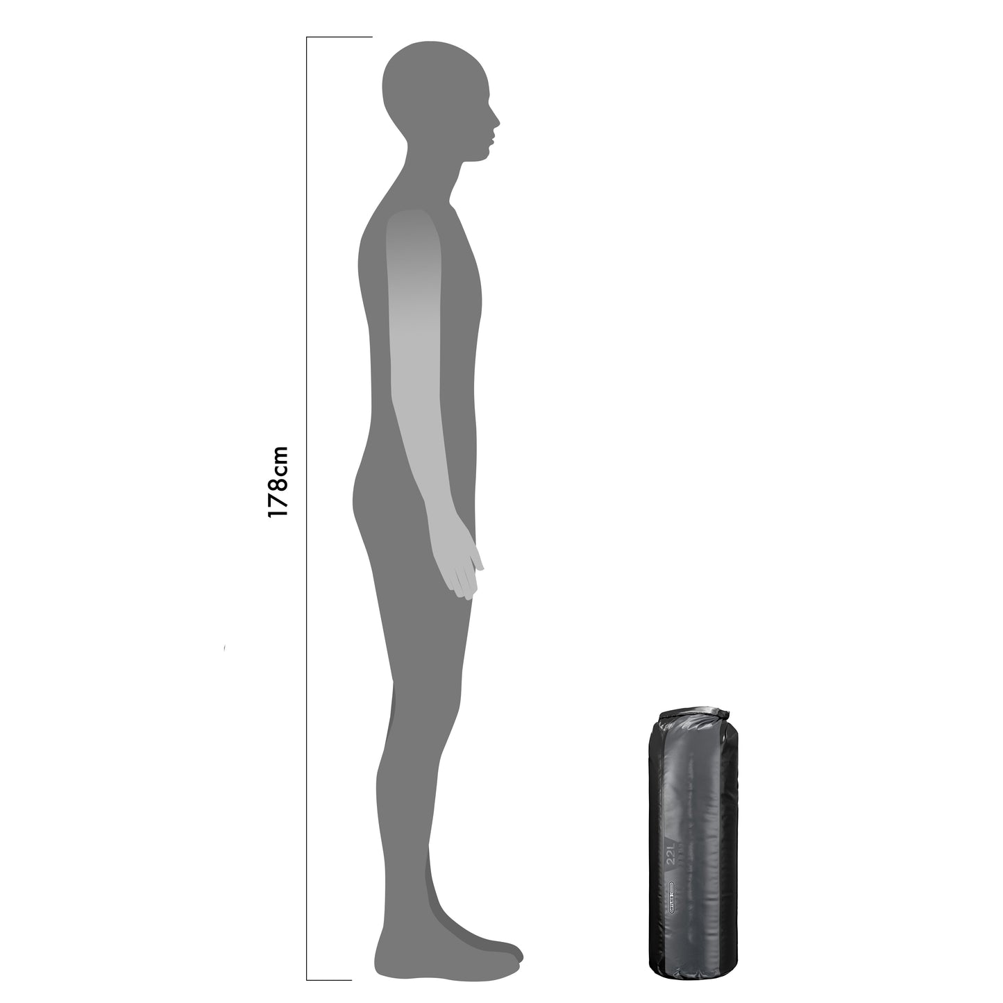 ORTLIEB DRY BAG PD350 NO VALVE BLACK/SLATE 5L