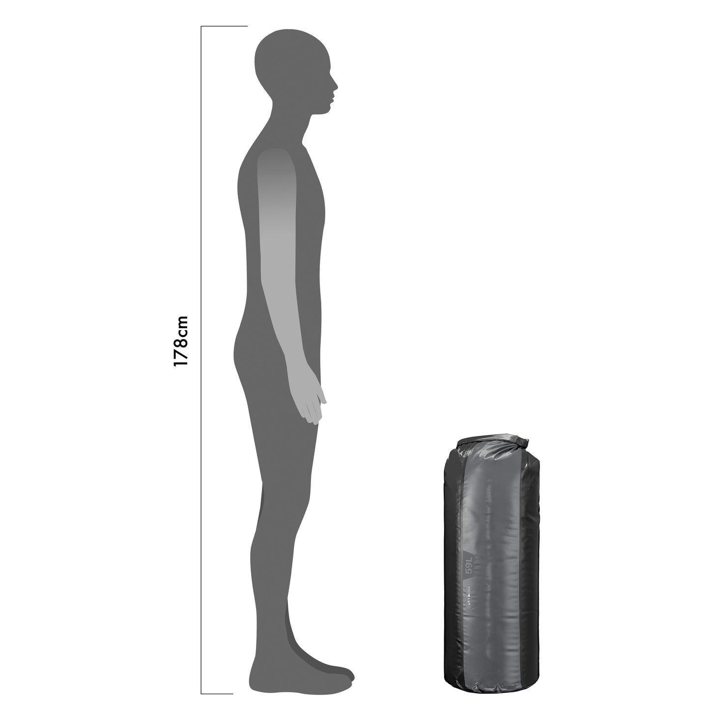 ORTLIEB DRY BAG PD350 NO VALVE BLACK/SLATE 5L