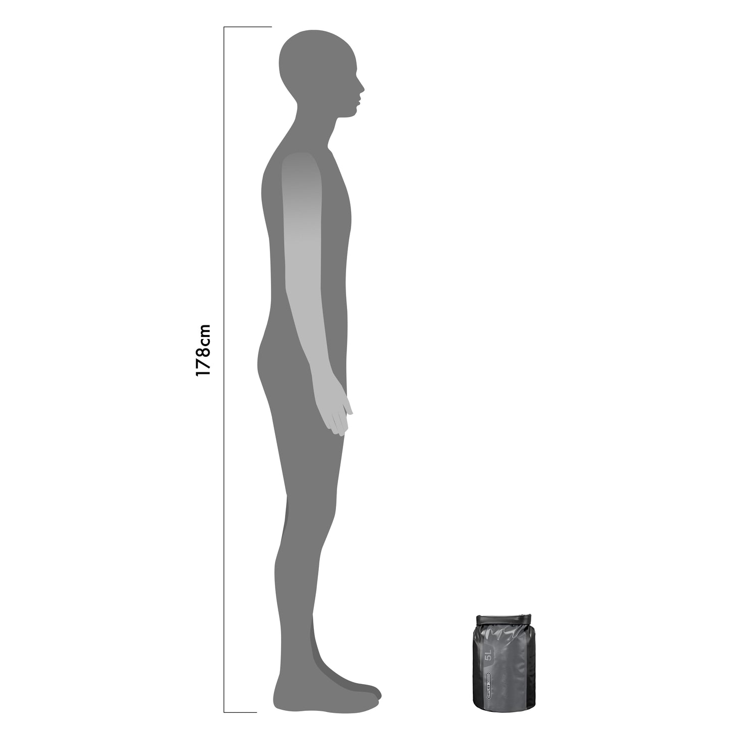ORTLIEB DRY BAG PD350 NO VALVE BLACK/SLATE 5L