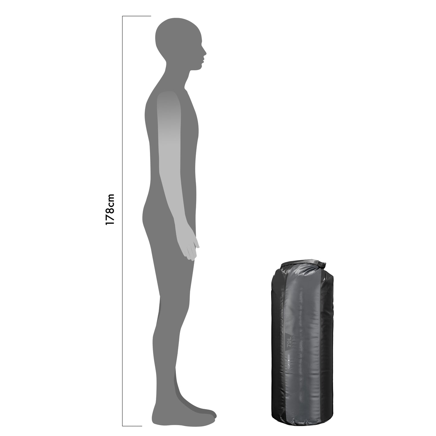 ORTLIEB DRY BAG PD350 NO VALVE BLACK/SLATE 5L