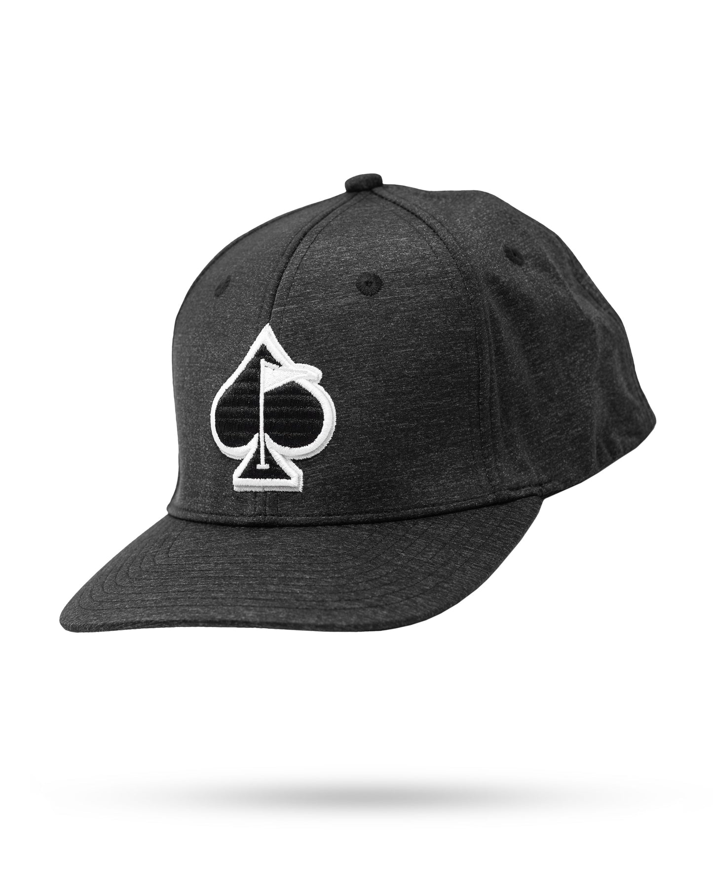 Performance Spade Hat in Charcoal color, showcasing a stylish design with a sleek finish.
