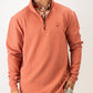 Terracotta Player Preferred™ Waffle Knit Pullover featuring a relaxed fit and textured fabric.