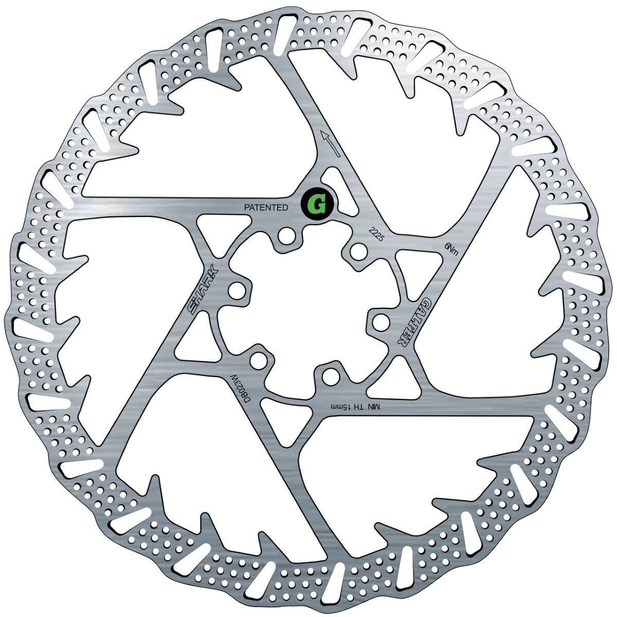 Disque de frein Shark 203mm X 2.0mm MTB vélo électrique à 6 boulons