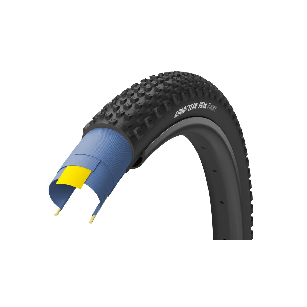 Goodyear pneu de vélo de gravelle Peak Ultimate sans chambre à air complet 700x35 noir