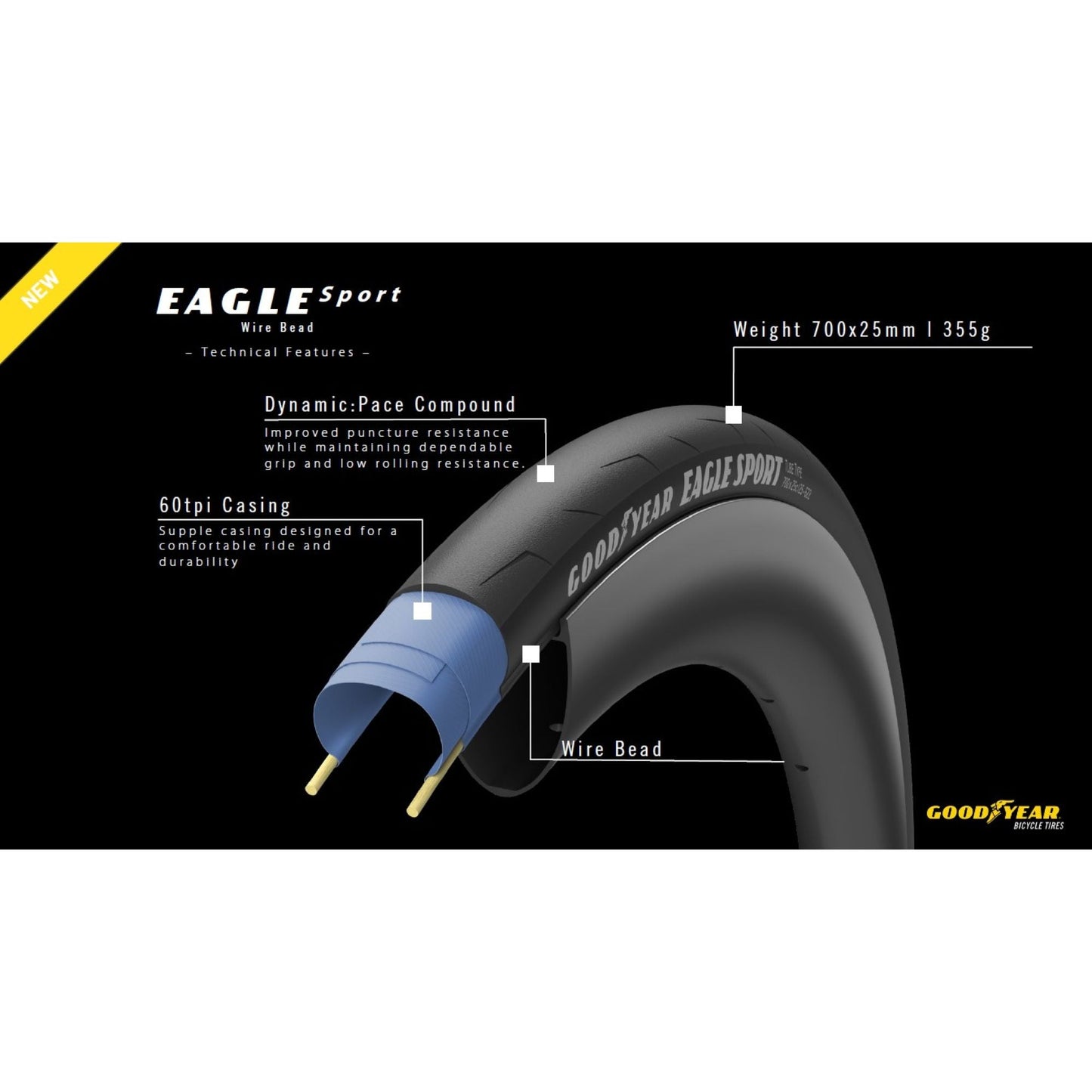 GOODYEAR  Black 27.5x2.4  