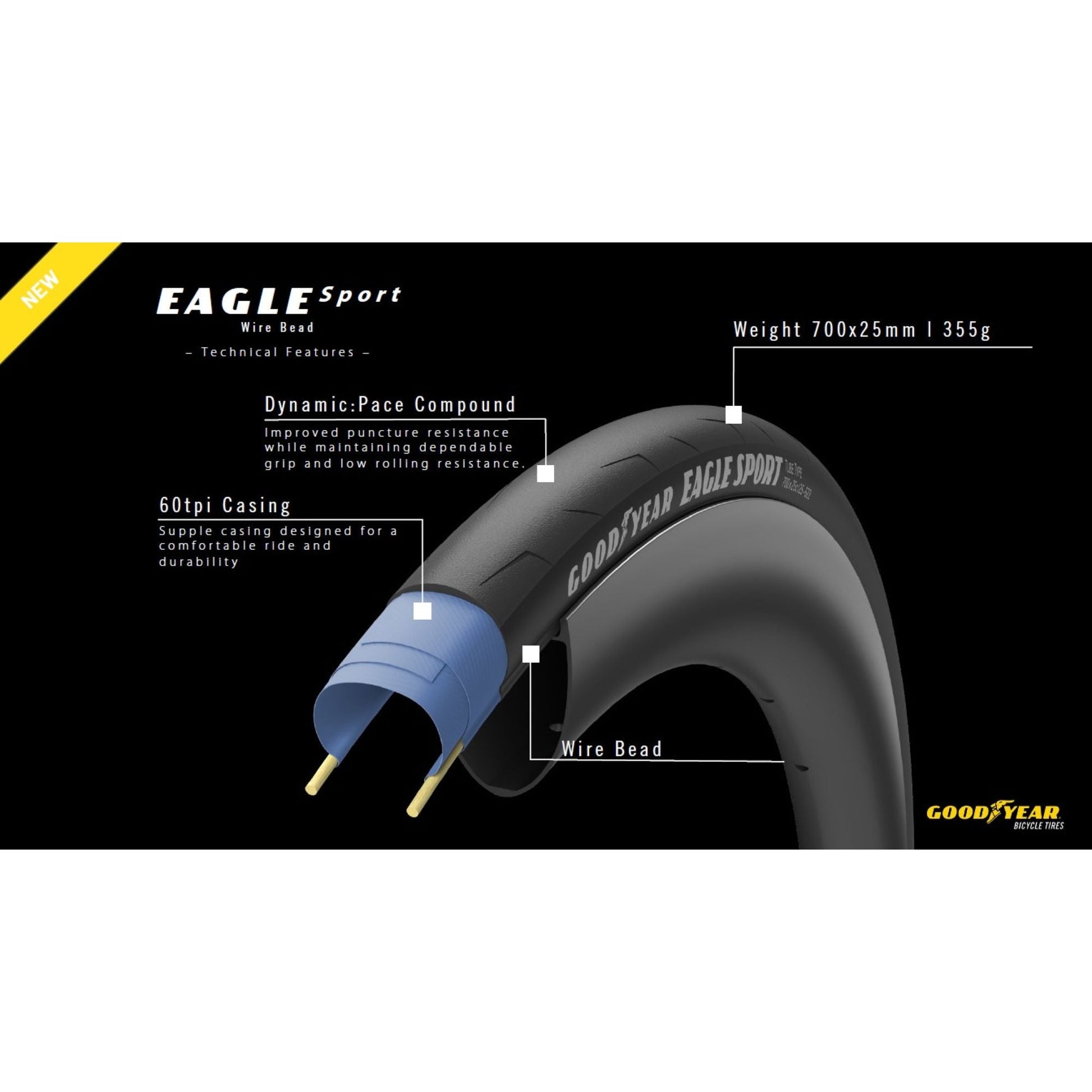 GOODYEAR  Black 27.5x2.4  
