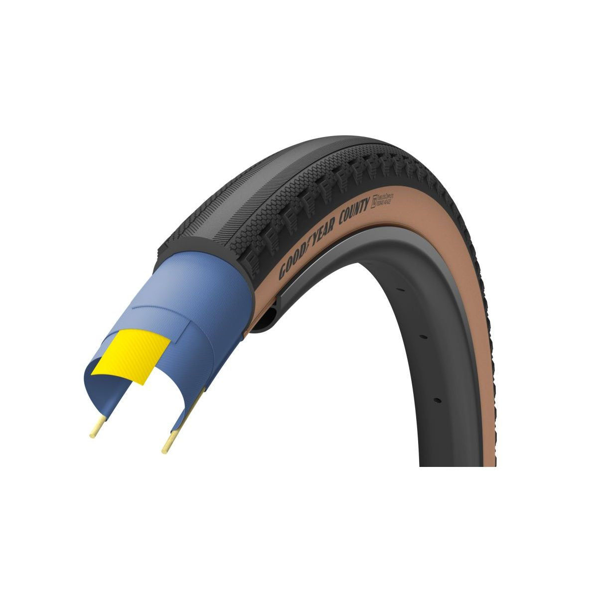 Goodyear pneu de vélo de gravelle County Ultimate sans chambre à air complet 650x50 noir