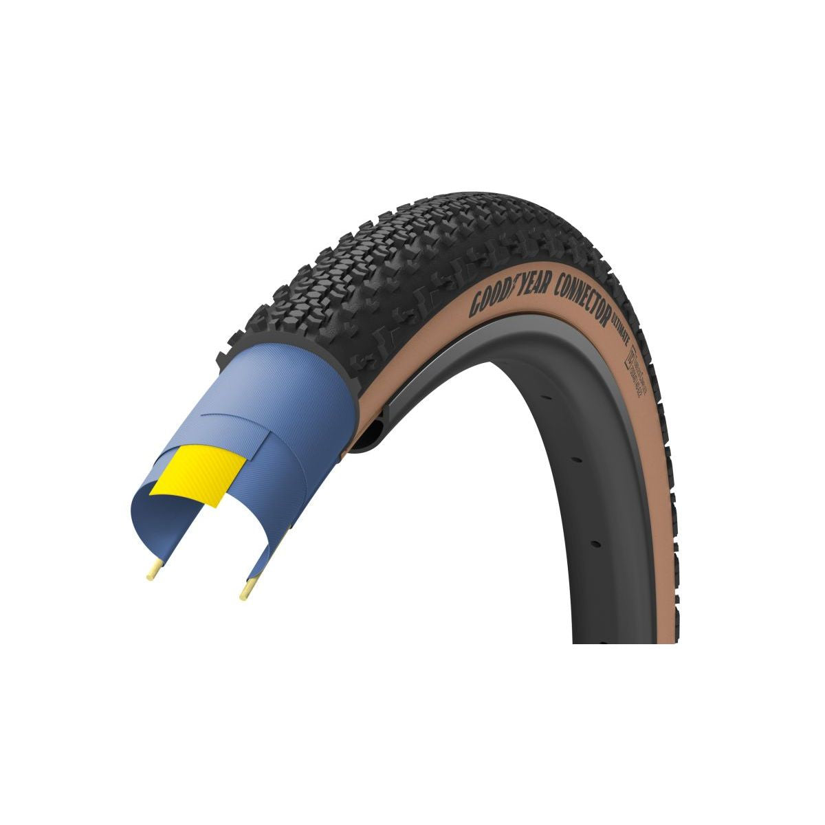 Goodyear pneu de vélo de gravelle Connector Ultimate sans chambre à air complet 650x50 noir