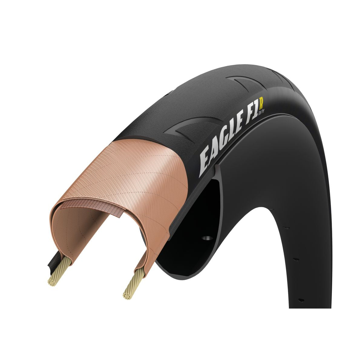 Goodyear pneu de vélo de route Eagle F1 R type chambre à air 700x25 noir