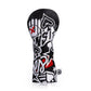 "Graffiti-patterned fairway cover for golf clubs, showcasing vibrant colors and stylish design."