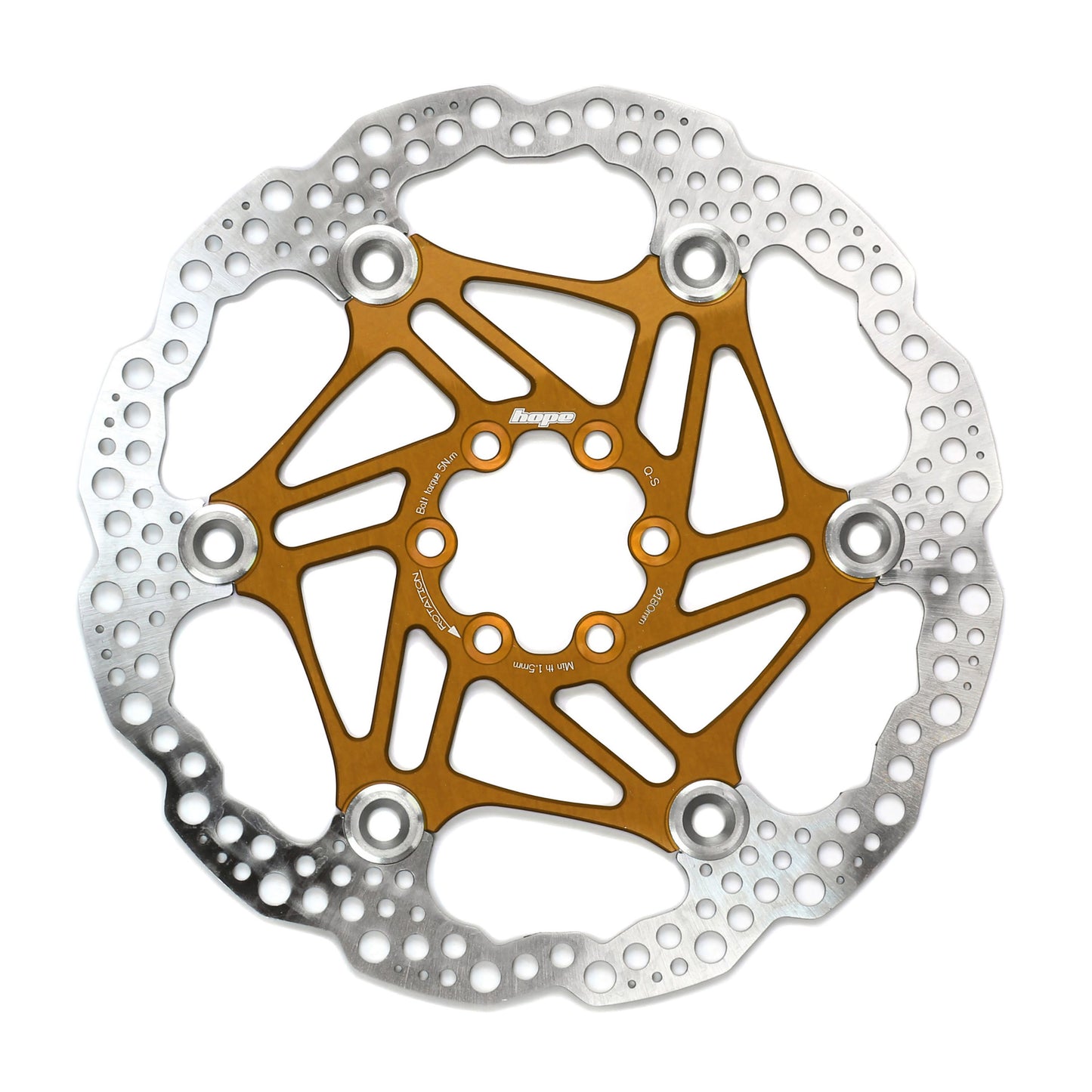 HOPE - DISQUE FLOTTANT - 180MM 6 TROUS-BRONZE