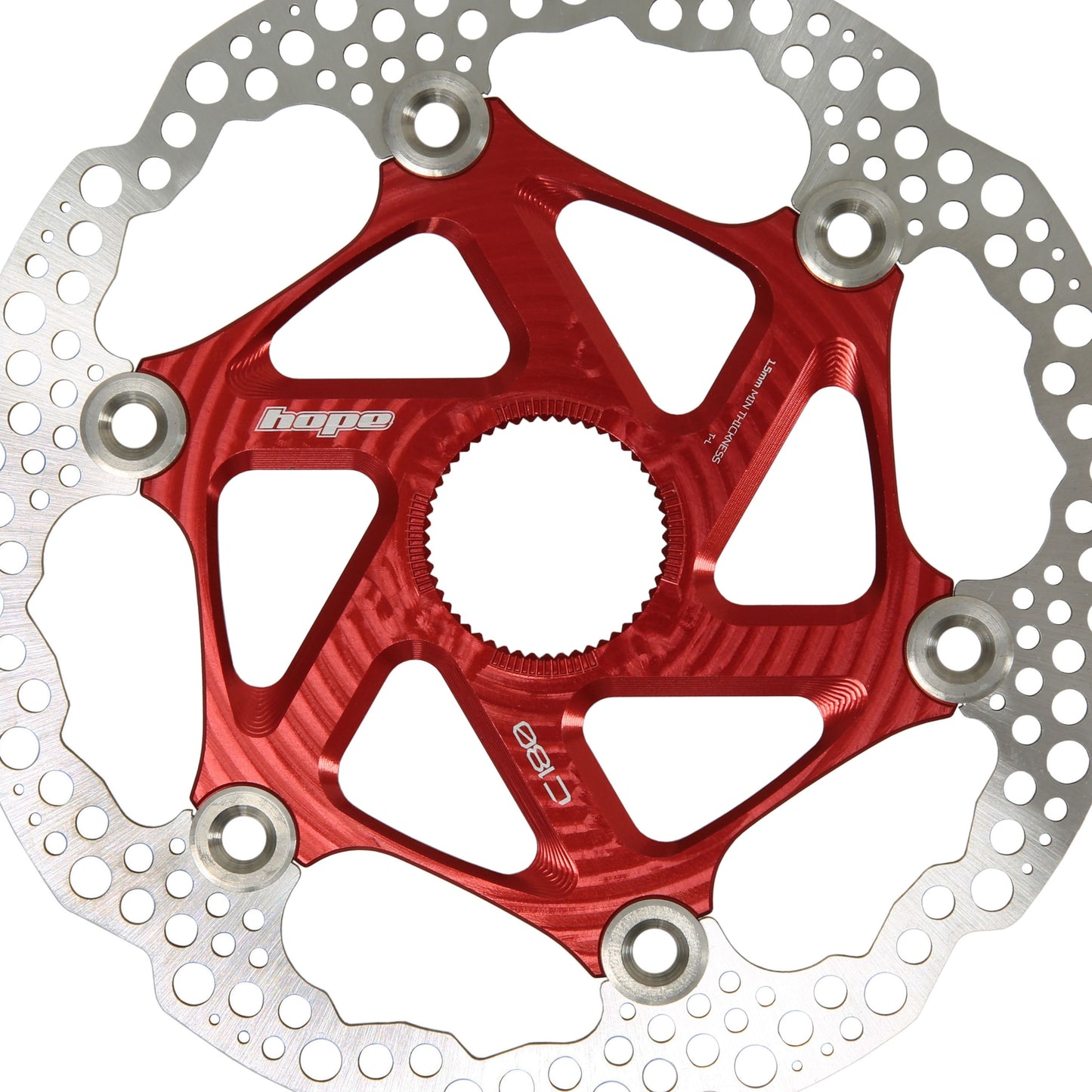 HOPE - DISQUE DE FREIN MTB CENTERLOCK 180MM ROUGE